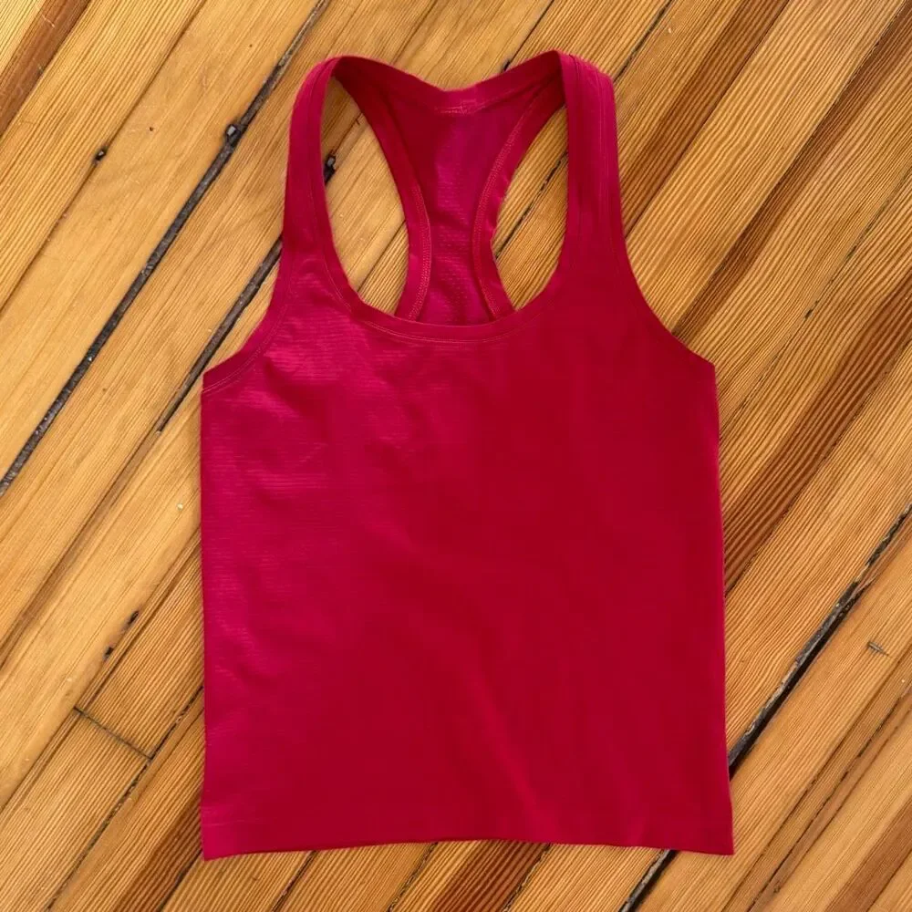 Lululemon Swiftly Tech Racerback Race Length Tank 2.0 in Dark Red Size 4